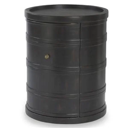 Drummaker's Chair Side Table with Open Storage